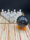 Strolling Bowling Tabletop Wind Up Game Complete Tomy Tested   Works