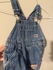 Vintage Denim Overall Toddler Baby Boy 18m Patches Sports Champ Double Knee