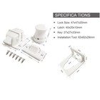 Safety Concealed Magnetic Cabinet Locks-no Drilling-2 Locks 1 Key  Ml-white