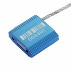 Steel Cable Lock Metal Security Seal  500 Pcs  Blue- 2 4 Mm Numbered   Barcode