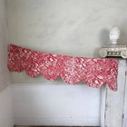 Purple Antique Quilted French Toile D  Alsace France 1830 Pink Bird Basket 
