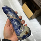 1pc Natural Blue-veins Stone Quartz Carved Penis Skull Crystal Reiki Healing