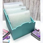 Crafty Caddy 3d Printed Craft Rubber Stamps Dies Paper Packs Organizer Teal