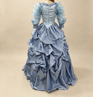 Medieval Vintage Evening Dresses Zipper Back Ruffles Cubic Floral Floor Length