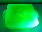 Hocking Jadite Jadeite Jade Clambroth Refrigerator Dish 4x4 1 2 Uranium Glass