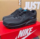 Men s Nike Air Max 90   Black Blue   Basketball Sports Shoes Us Size 7-12