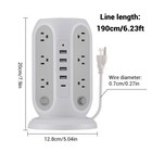 Charging Tower Power Strip 6ft Surge Protector Tower 12 Ac Outlets 5 Usb Ports