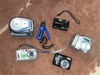 X6 Lot Of Vintage Digital Cameras Camcorders Vivitar Sony Canon Y2k Cameras