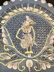 Bali Indonesian Hand Fan Buffalo Velum Wayang Kulit Motif Carve Horn Handle