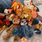 Ty Beanie Babies Vintage 1999 Plush Lot Panda Kangaroo Tiger Duck Chameleon