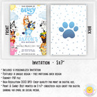 Bluey And Friends Birthday Invitation - Personalized Digital Invitation