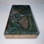 Vintage Letterpress Printing Block Wood Mounted Metal Map Cut Printing Stamp
