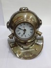 Vintage Brass Divers Diving Helmet Desk Clock Nautical  Decor Rustic