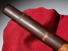 Signed Kiseruzutsu Tiger Lacquered Pipe Case  Meiji Original Netsuke Antique