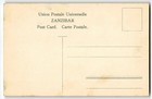 Zanzibar Vintage Litho Postcard With Stamps