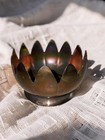 Vintage Metalware Lot Silverplate Clam Shell Dish Brass Octagon Trinket Tray Mix