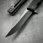 Vortek Vanguard 9  Large Black G10 4  Flipper Blade Fast Folding Pocket Knife