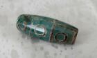 Rare Tibetan 9 Eye Ancient Aqua Agate Prayer Bead Powerful Healing Amulet
