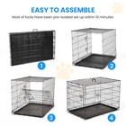 30-inch Medium Dog Crate With Divider Double Door Folding Metal Wire Cage