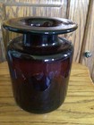 Vintage Hand Blown Art Glass Bottle Vase Brown Heavy 7    Tall