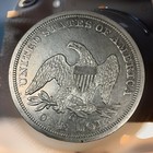 1860o  1 Seated Liberty Silver Dollar Xf au Cleaned