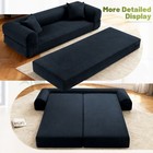 Convertible Floor Sofa Bed  Boneless Couch With 2 Pillow  Folding Pull Out Couch