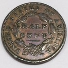 1834 Classic Head Half Cent Beautiful High Grade Coin Rare Date