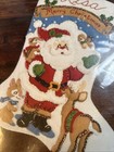 Bucilla Felt Applique Christmas Stocking Kit 32709 Santa   Animals 15  Usa New