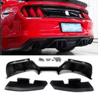 Ford Mustang Rear Bumper Diffuser   Side Valance Kit  Matte Black  2015-2018