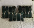 Ryan Studio Green And Beige Velvet  Pillow Set Of 3  21   x 21     20   x14   