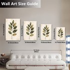 Boho Sage Green Botanical Canvas Wall Art Leaves Print Modern Neutral Home Decor