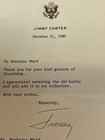 1985 President Jimmy Carter Hand-signed Letter Auto Real Signature 9    X 7     100 