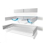 40 In indoor outdoor White Retractable Wall Mount Drying Rack Rack40white