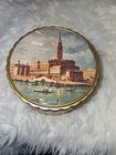 Vintage Italian Florentine Coasters Set Of 6 Gilt Plastic Box Venice Mcm Italy