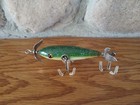 Heddon  3 Hook Under Water Minnow W  Southbend Spinners Green Crackle Back 