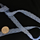 Stretch Lace Trim Edging Embroidered Picot Edge Lace Trim 1 2  Blue 15 Yds  b6
