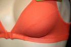 Nos 32b Orange Vtg  70s Bra Nylon Front Close Exquisite Form Natural Woman 149