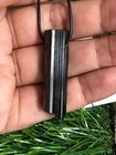 Black Tourmaline Crystal Pendant  Raw Natural Black Tourmaline Crystal Pendant