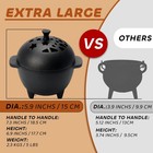 Star-xl Cast Iron Incense Burner Cauldron Censer Bowl 5 Lb