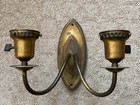 Matched Pair Signed Pairpoint Art Deco Nouveau Antique Brass Sconces Scarce rare