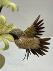 Master Artisan Naturalistic Hummingbird Under Glass Dome Artist Signed 1982