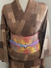 Japanese Kimono  Vintage Obi Belt And Obi-jime Set 