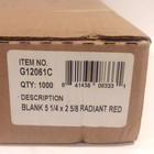 Box Of 1000 5 1 4  X 2 5 8  Shipping Inventory Tags Radiant Red 13 Pt G12061c