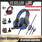 3 5mm Gaming Headset Mic Headphones Stereo Bass Surround For Ps5 Ps4 Pc Xbox One