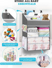 Hanging Diaper Caddy Organizer Crib Organizer   spacious Baby Girl boy Nursery Sto