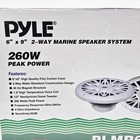 Pyle 6 X 9 Inch Dual Marine Speakers 2 Way Waterproof Audio Stereo Sound System