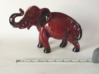 Rare Large Royal Doulton Flambe Elephant Trunk In Salute Hn 966 7 x9 25  Vintage