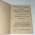 Rare Antique American Souvenir Clark s European Ocean Liner Ship Tour Members 