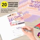 Art Birthday Invitations Girl With Envelopes Invites For Girls Birthday Party   