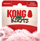 Kong Teddy Knots Bear Small Pink Squeaky Soft Plush Toss   Shake Dog Toy 7x6 